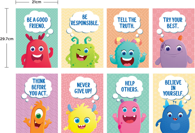 Giggle & Grow Character Traits Poster Set - Educational Vantage