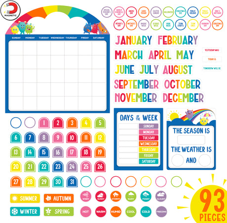 Giggle & Grow Magnetic Calendar Bulletin Board Set - Educational Vantage