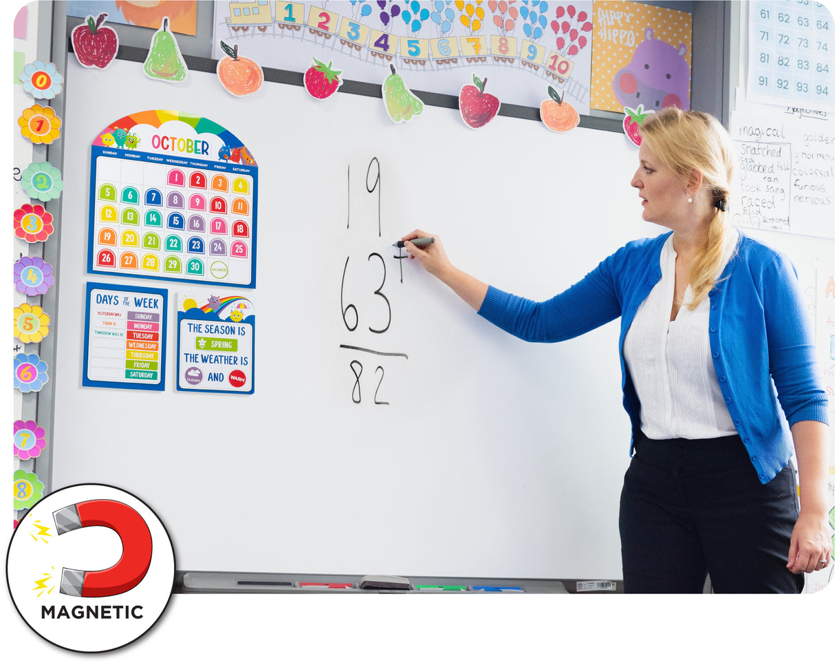 Giggle & Grow Magnetic Calendar Bulletin Board Set - Educational Vantage