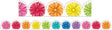 Giggle & Grow Rainbow Scalloped Pom Poms Border - Educational Vantage