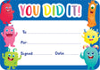 Giggle & Grow You Did It Certificates - Educational Vantage