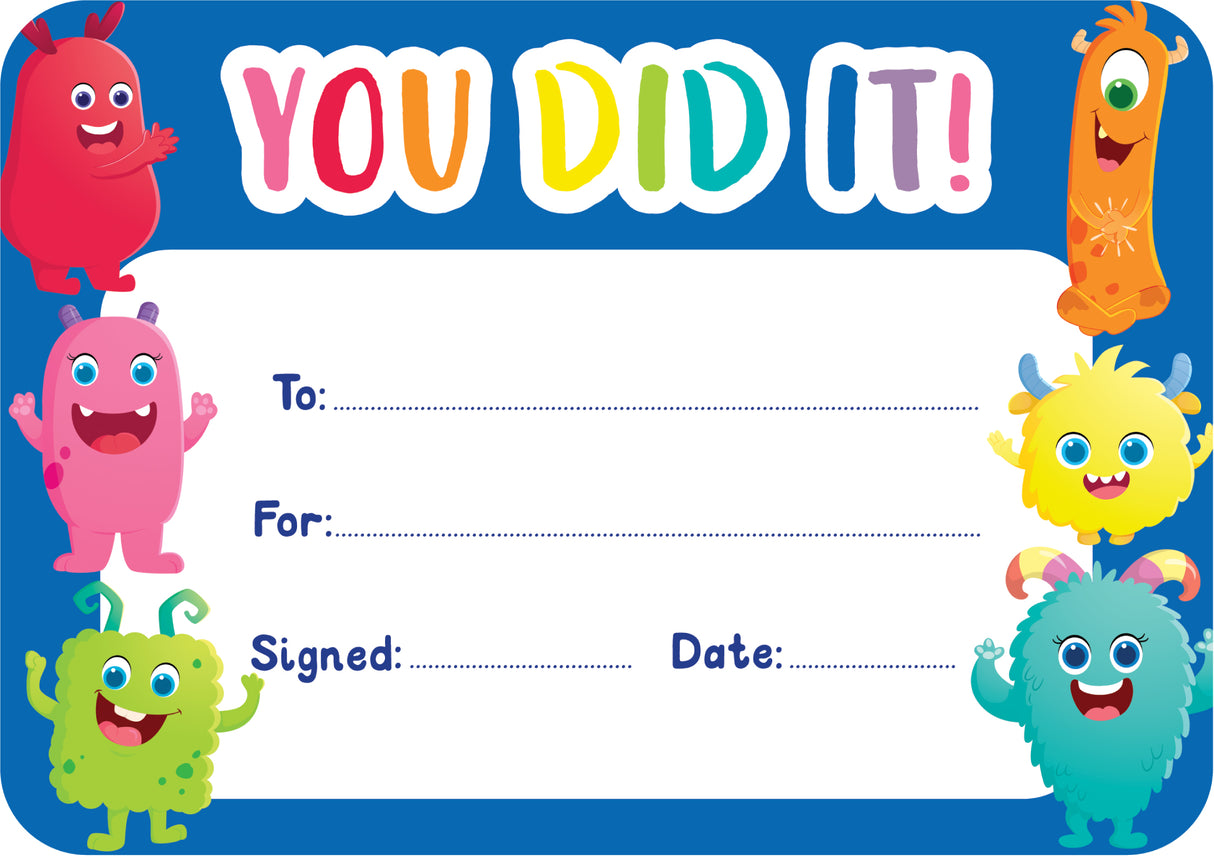 Giggle & Grow You Did It Certificates - Educational Vantage