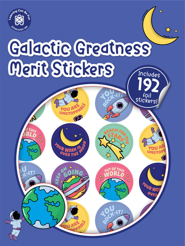 Galactic Greatness Merit Sticker Book - Educational Vantage