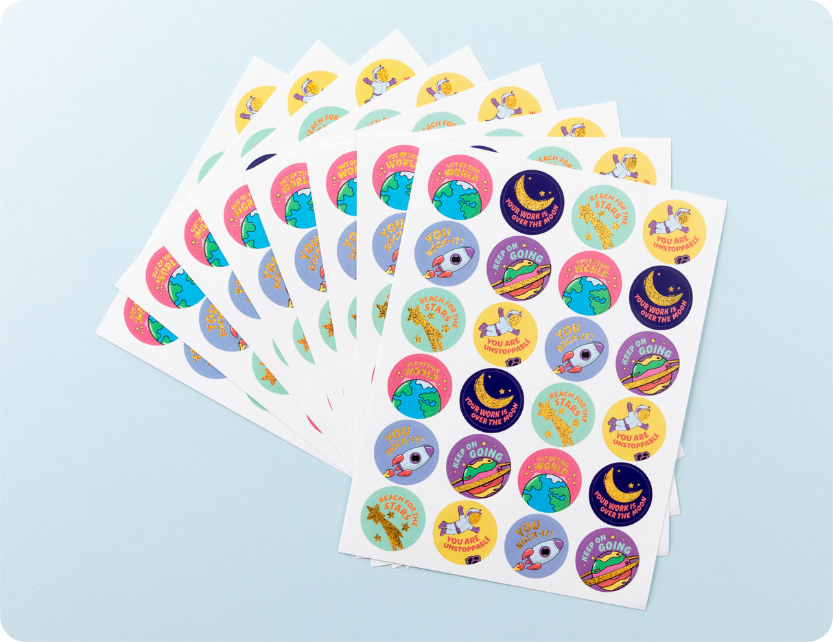 Galactic Greatness Merit Sticker Book - Educational Vantage