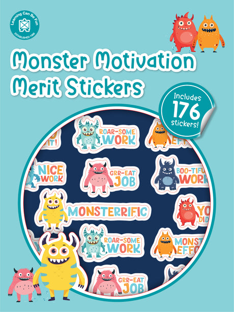 Monster Motivation Merit Sticker Book - Educational Vantage