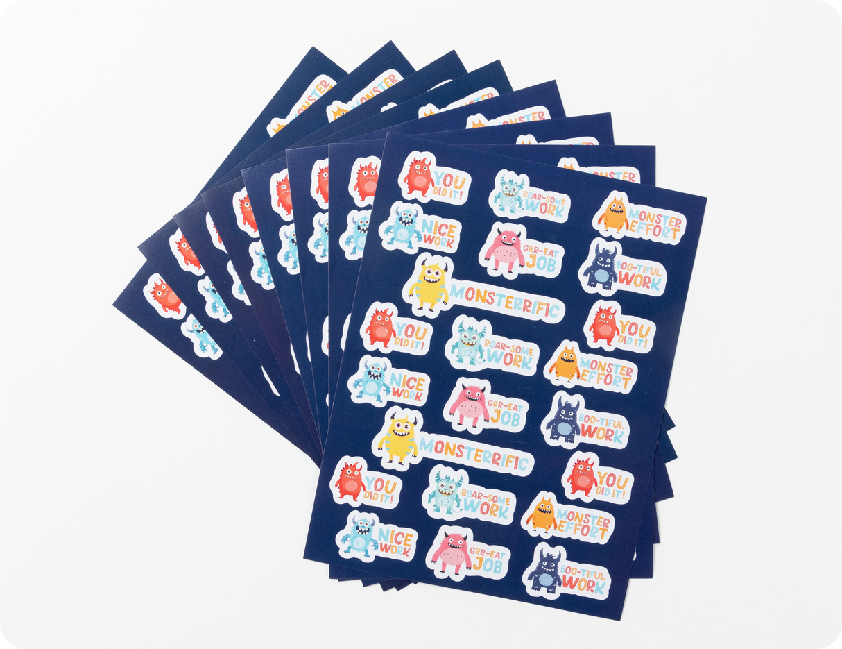 Monster Motivation Merit Sticker Book - Educational Vantage