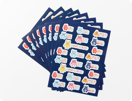 Monster Motivation Merit Sticker Book - Educational Vantage