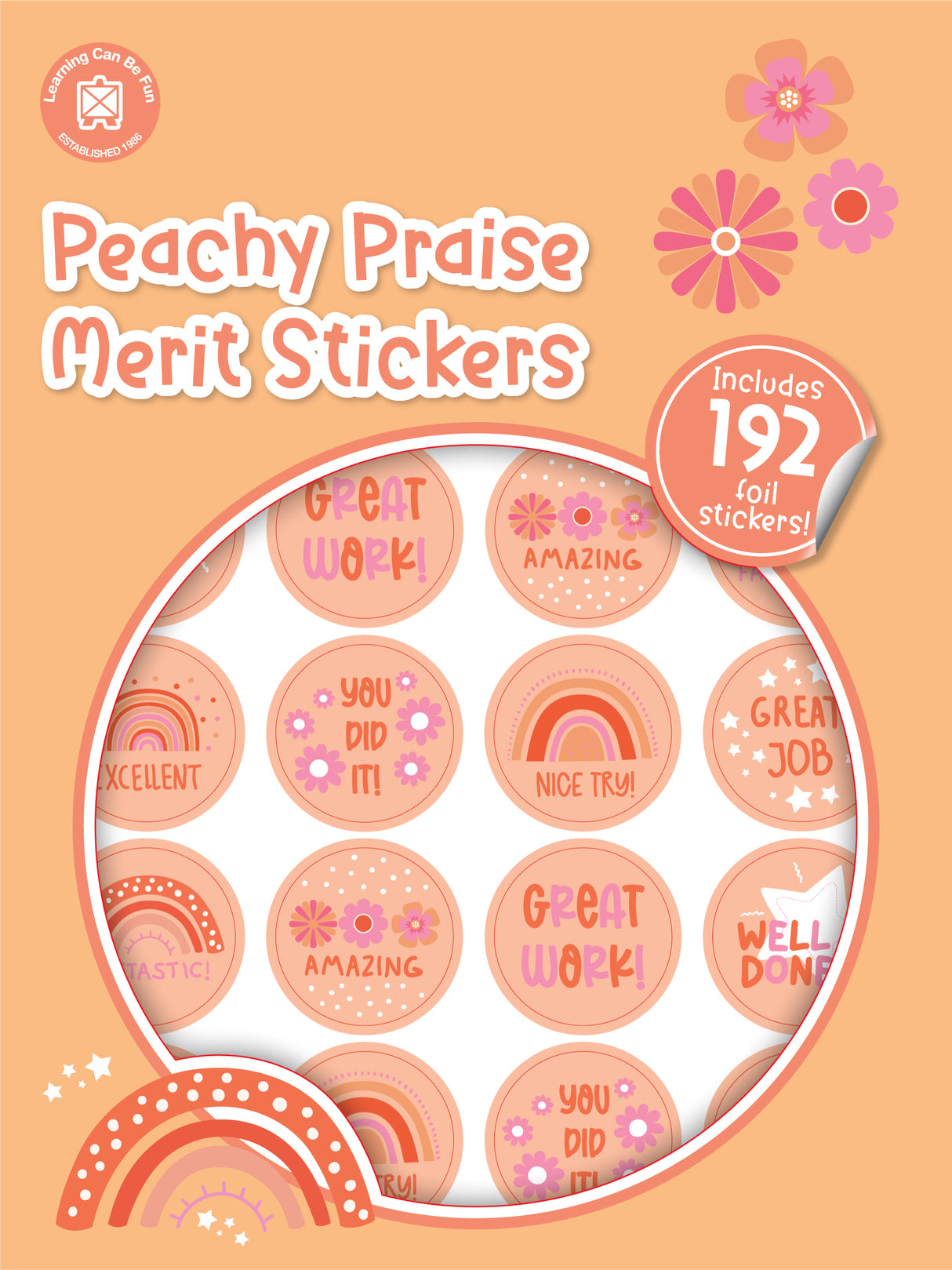 Peachy Praise Merit Sticker Book - Educational Vantage