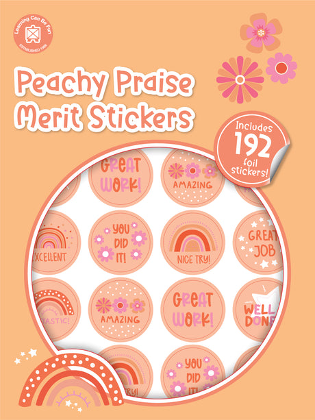 Peachy Praise Merit Sticker Book - Educational Vantage