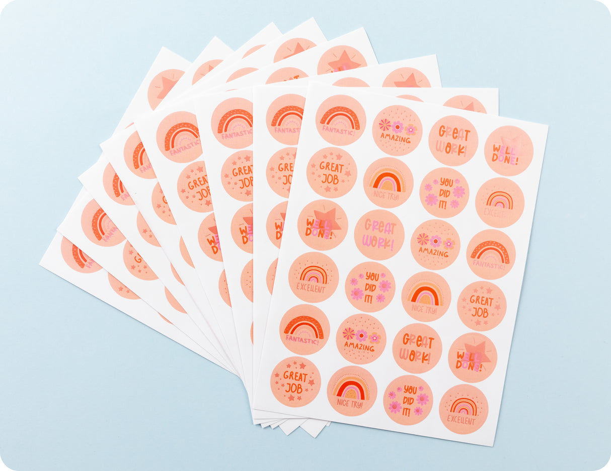 Peachy Praise Merit Sticker Book - Educational Vantage