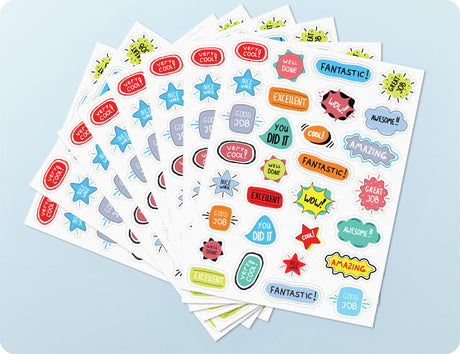 Pop of Praise Retro Merit Sticker Book - Educational Vantage