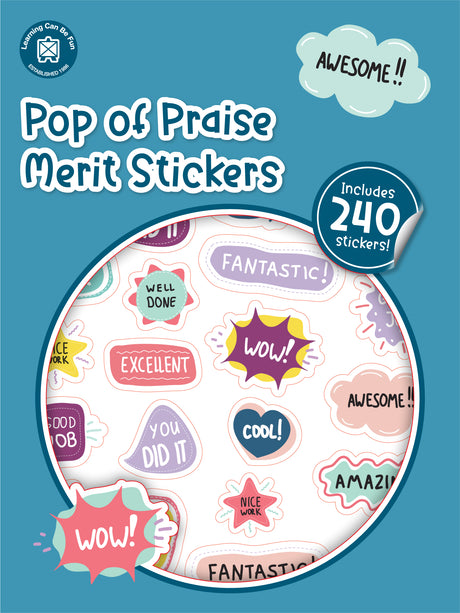 Pop of Praise Merit Sticker Book - Educational Vantage