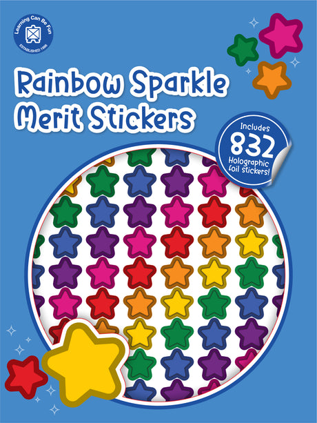 Rainbow Sparkle Merit Sticker Book - Educational Vantage