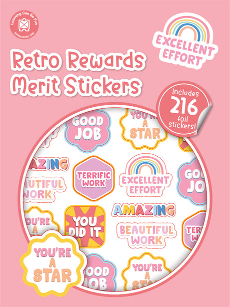 Retro Rewards Merit Sticker Book - Educational Vantage