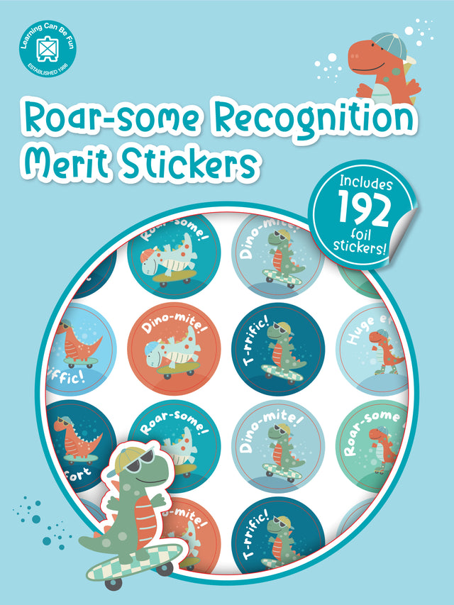 Roar-some Recognition Merit Sticker Book - Educational Vantage