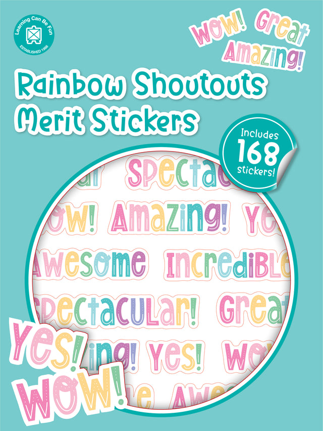 Rainbow Shoutouts Merit Sticker Book - Educational Vantage