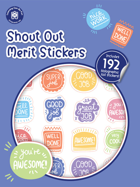 Shout Out Merit Sticker Book - Educational Vantage