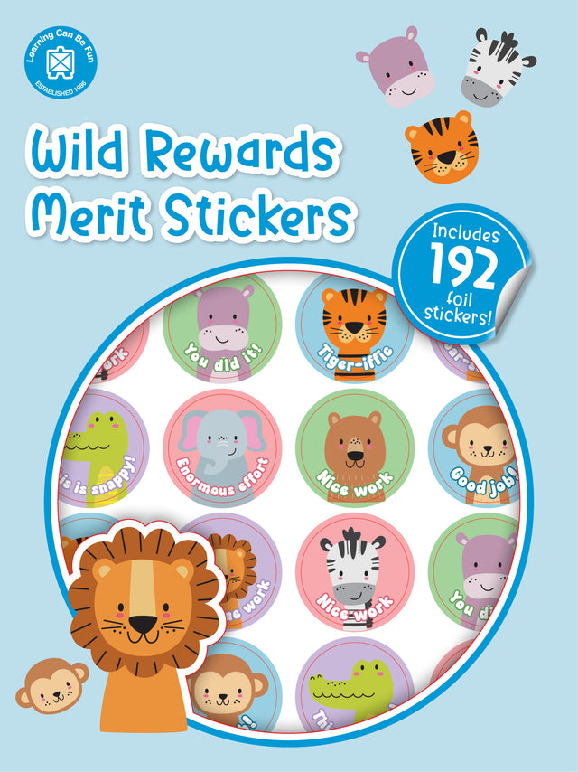 Wild Rewards Merit Sticker Book - Educational Vantage