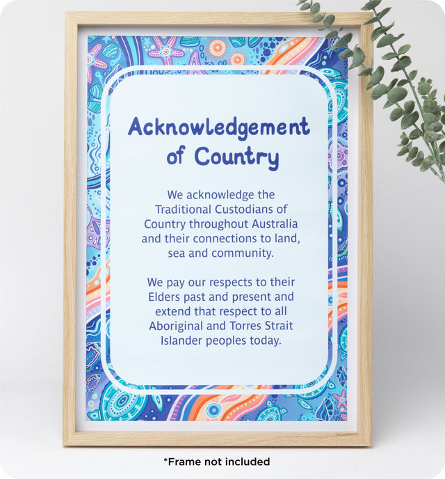Ocean Country Acknowledgement of Country Poster - Educational Vantage
