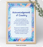 Ocean Country Acknowledgement of Country Poster - Educational Vantage
