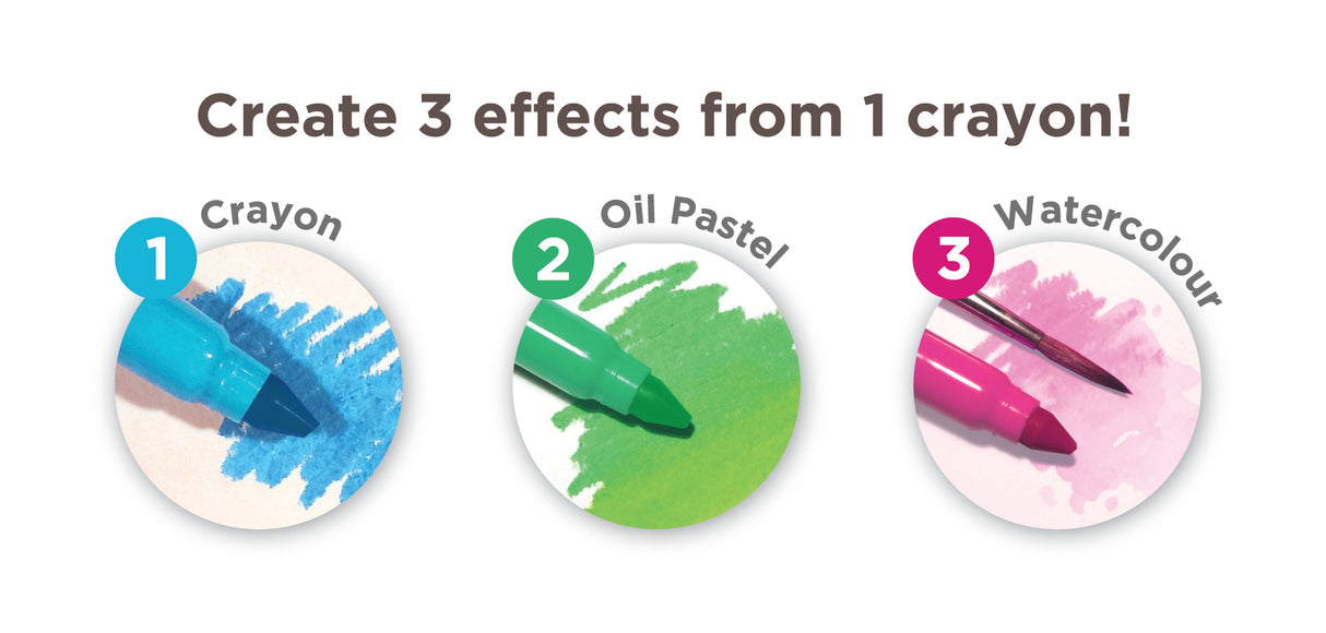 Easi-Grip 3 in 1 Crayons - Educational Vantage