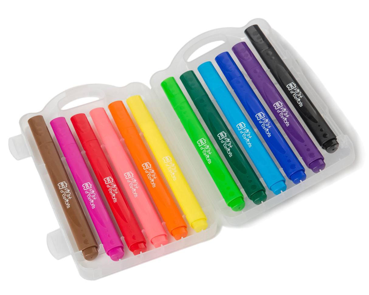 Easi-Grip Triangular Markers Packet of 12 - Educational Vantage