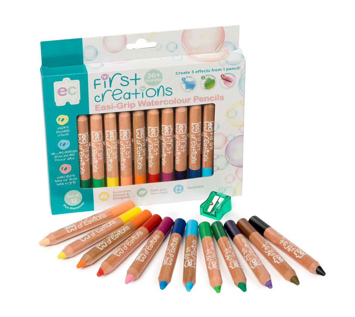 Easi-Grip Watercolour Pencils - Educational Vantage