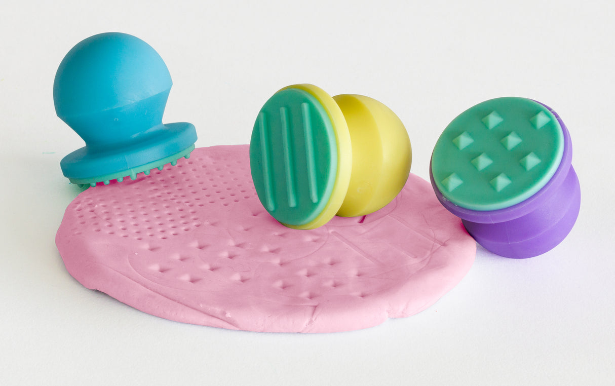 First Creations Easi-Grip Texture Stamps Pack of 3 - Educational Vantage