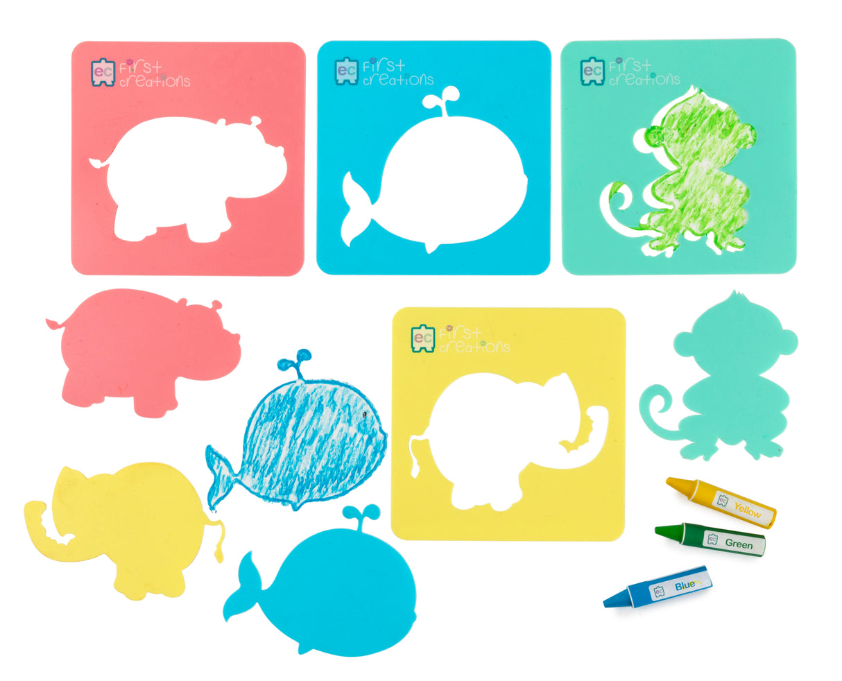 First Creations Animal Stencils Set of 4 - Educational Vantage