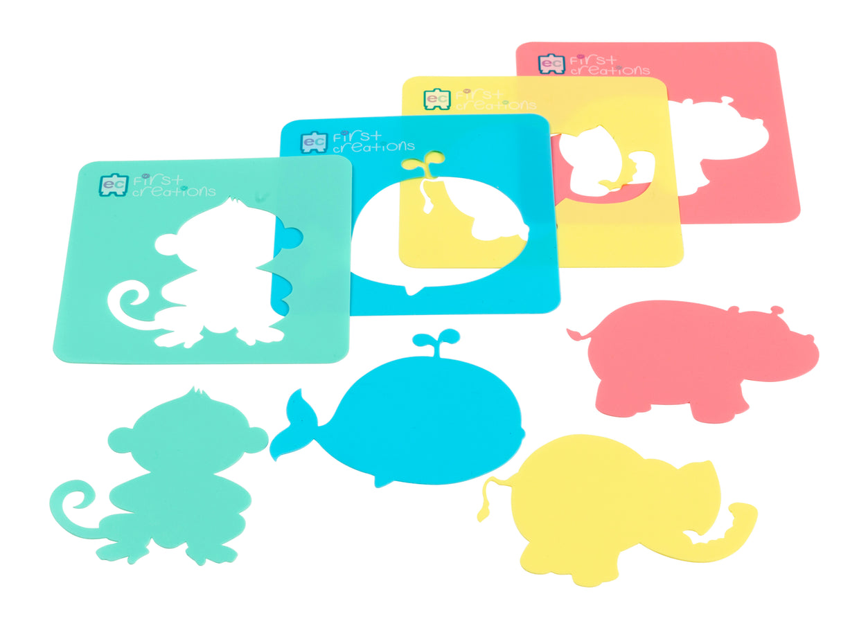 First Creations Animal Stencils Set of 4 - Educational Vantage