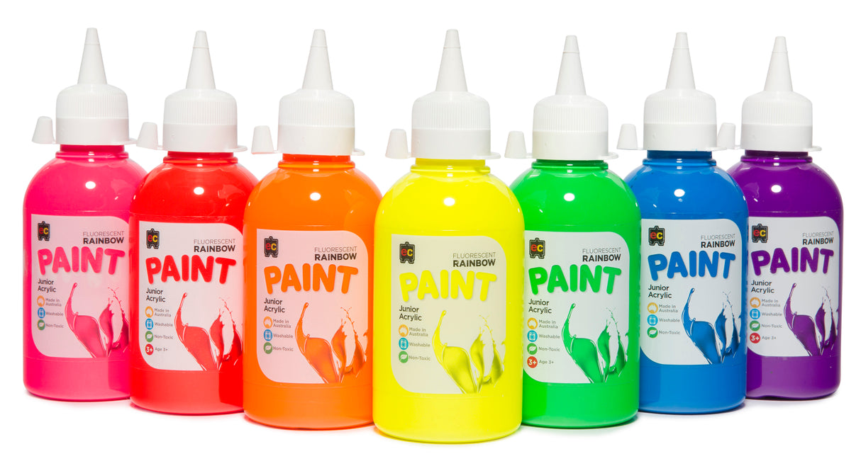 Fluorescent Rainbow Paint 250ml - Educational Vantage