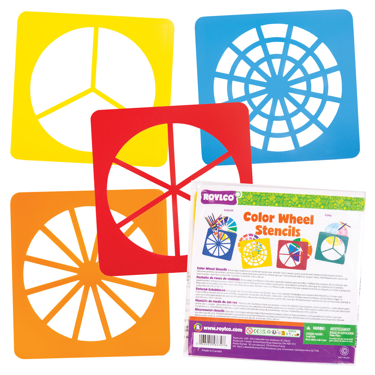 Roylco Colour Wheel Stencils - Educational Vantage