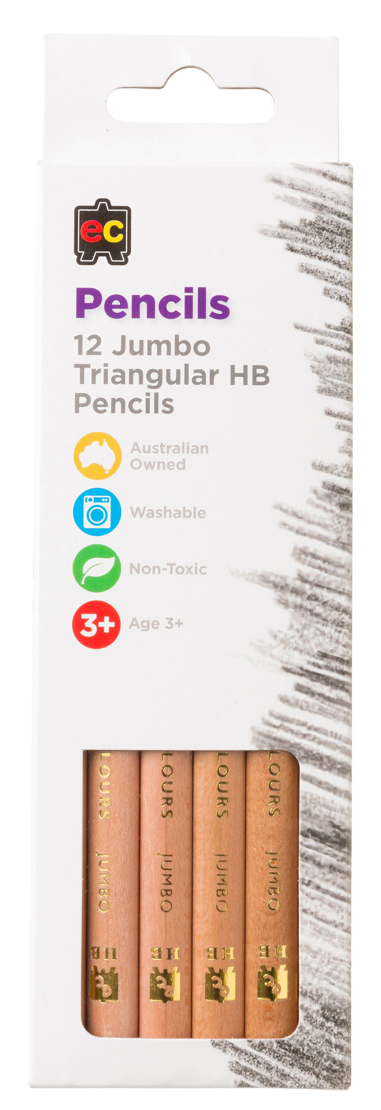 Jumbo Triangular HB Pencils - Educational Vantage