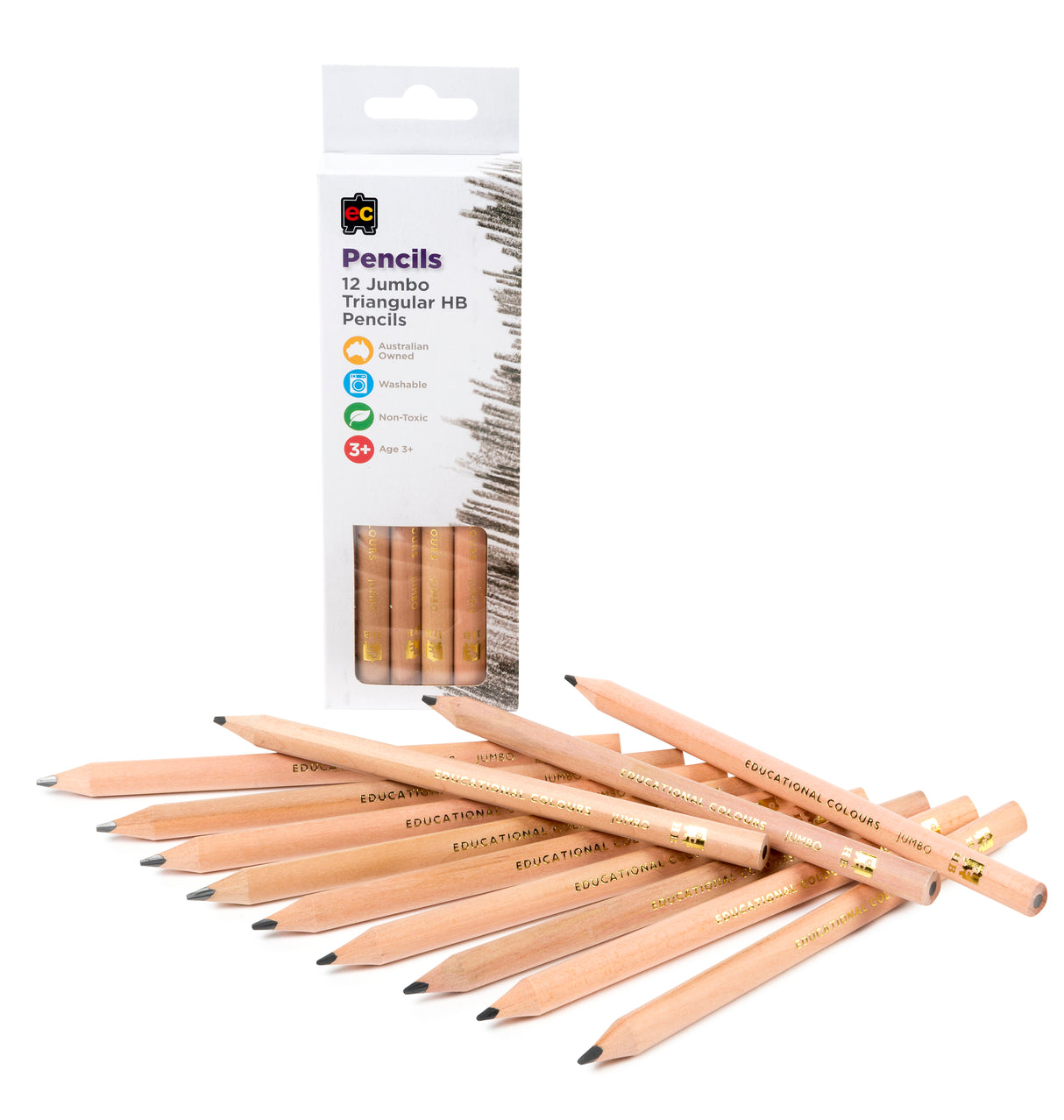 Jumbo Triangular HB Pencils - Educational Vantage