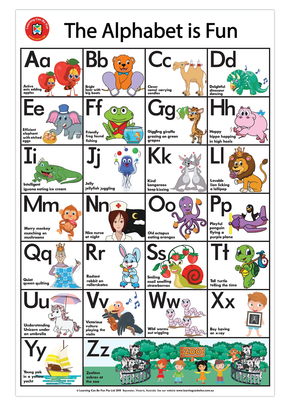 Alphabet is Fun Poster - Educational Vantage