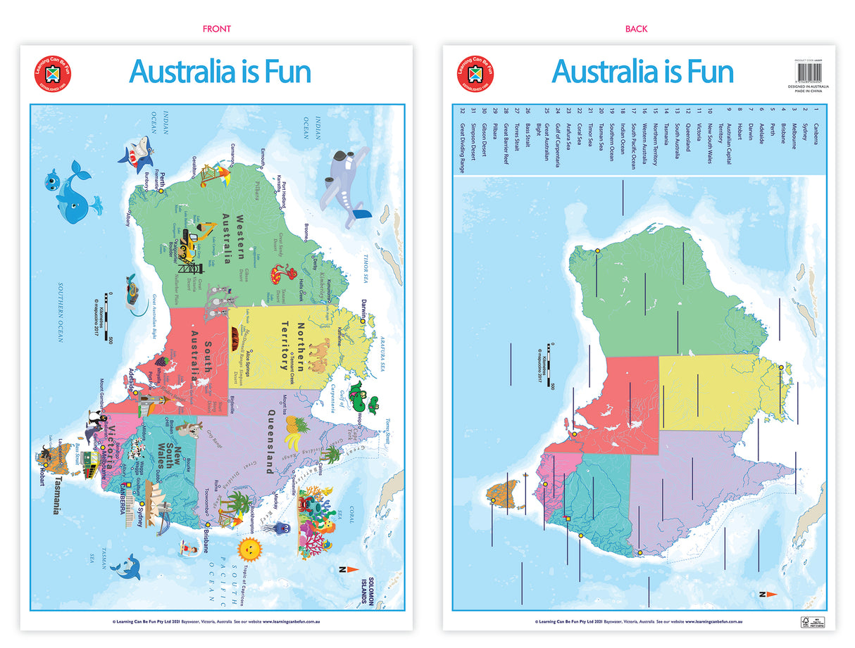 Australia is Fun Poster - Educational Vantage