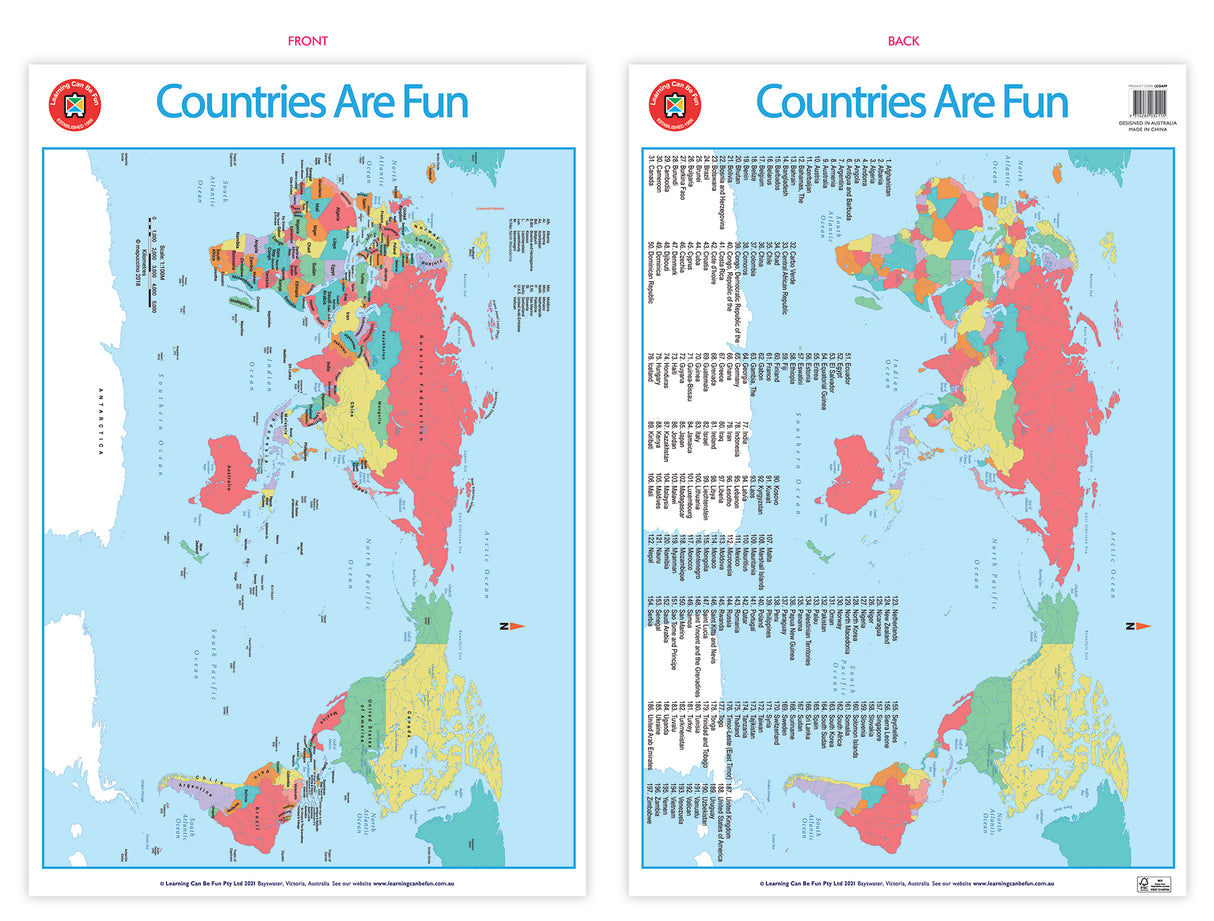 Countries Are Fun Poster - Educational Vantage