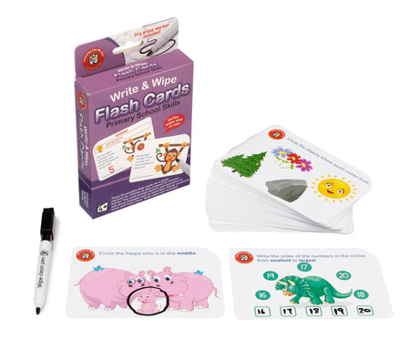 Write & Wipe Flash Cards Primary School Skills - Educational Vantage