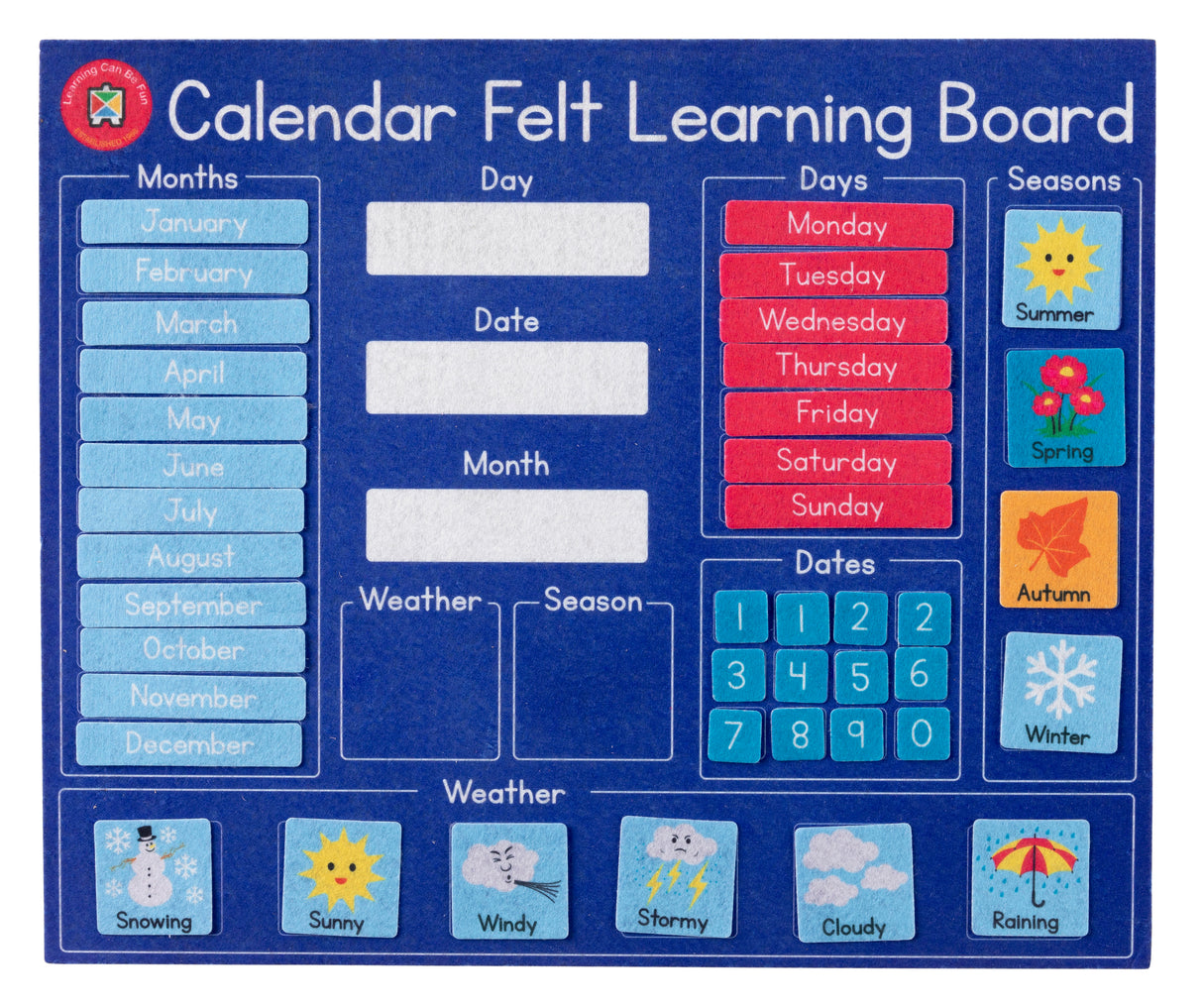 Felt Learning Board Calendar - Educational Vantage