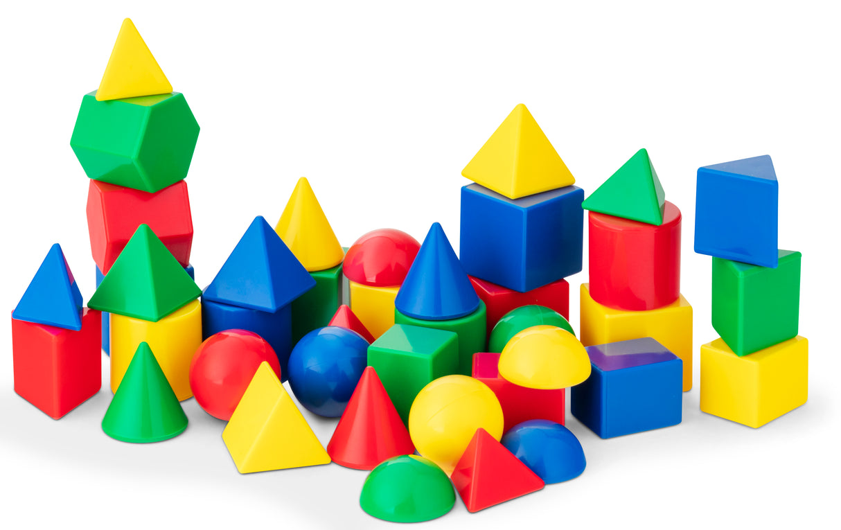 Mini Geometric Solids Set of 40 - Educational Vantage