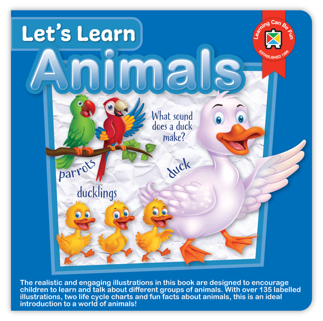 Let's Learn Animals Board Book - Educational Vantage