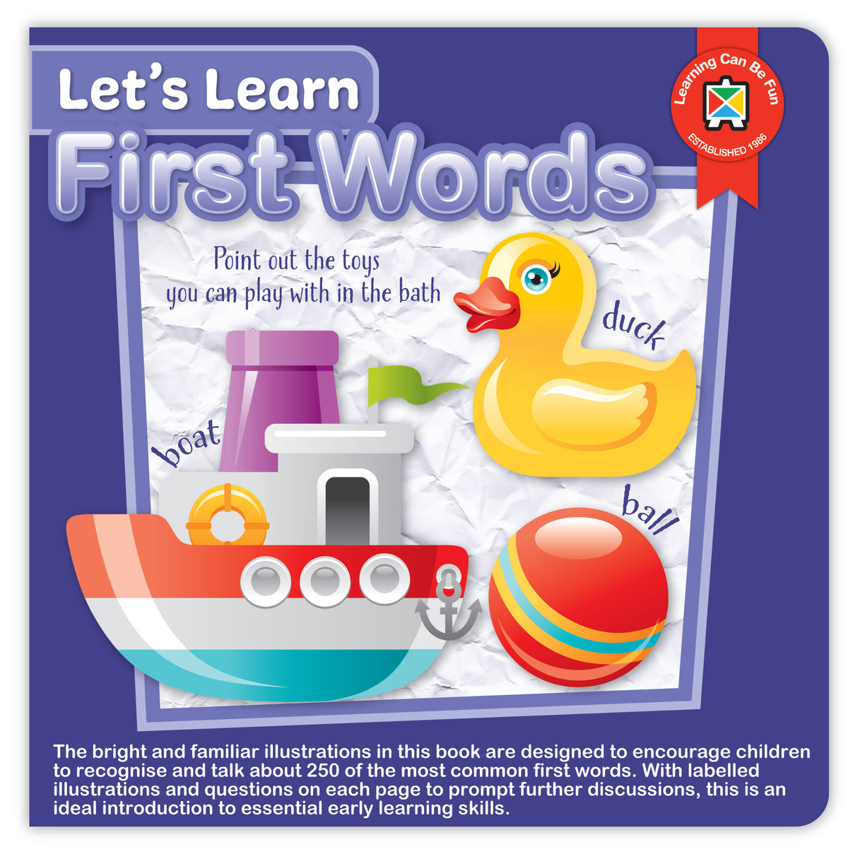 Let's Learn First Words Board Book - Educational Vantage