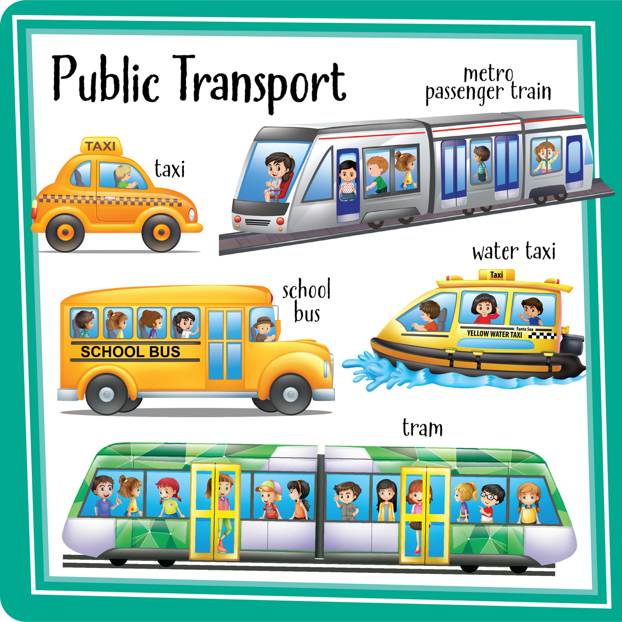 Let's Learn Things That Go Board Book - Educational Vantage