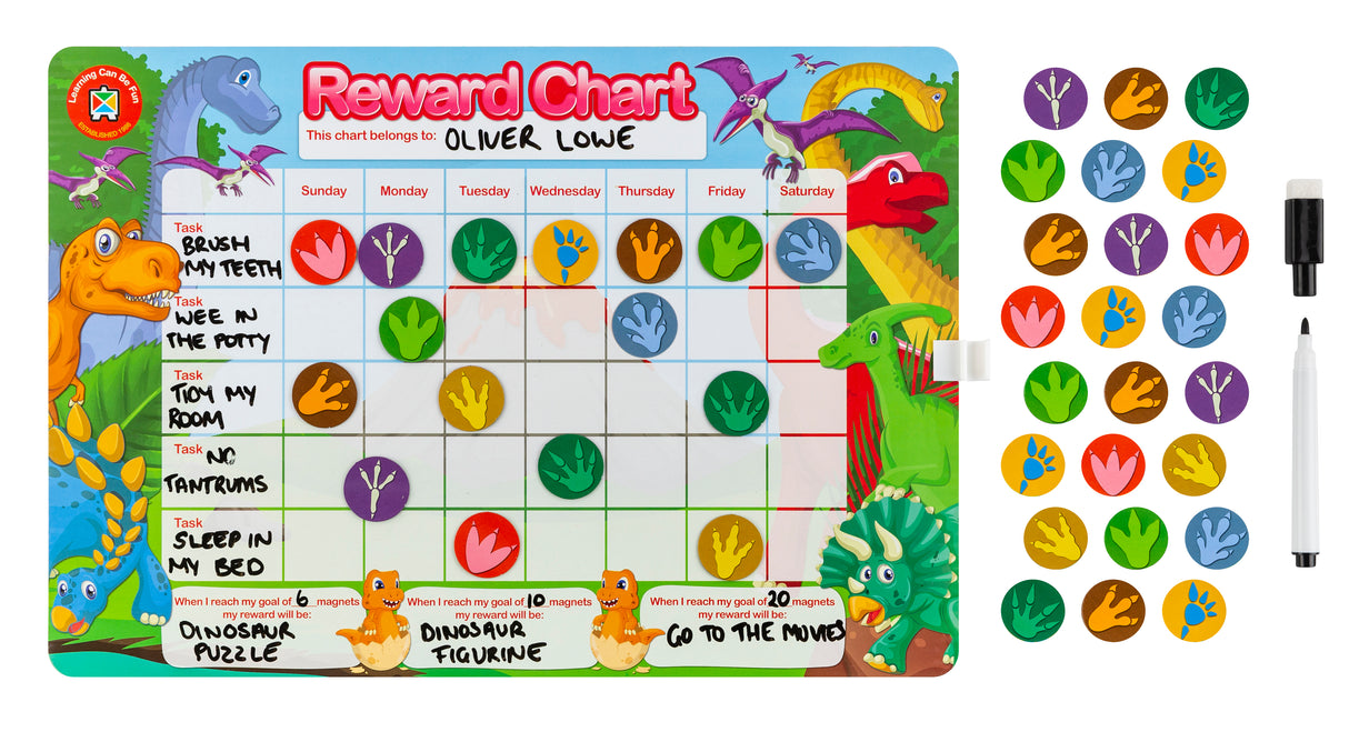 Dinosaur Reward Chart - Educational Vantage