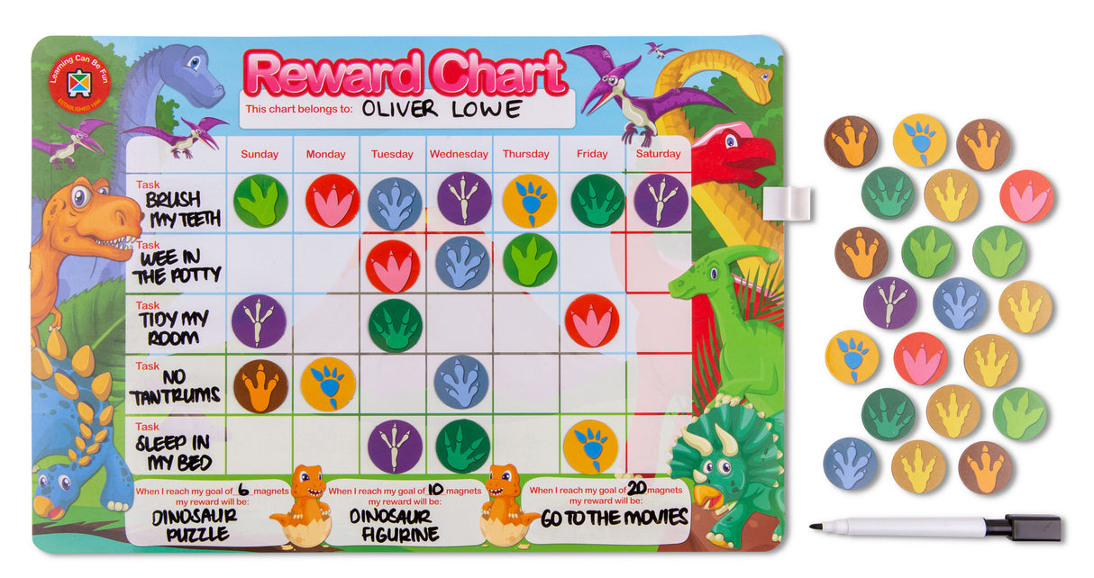 Dinosaur Reward Chart - Educational Vantage
