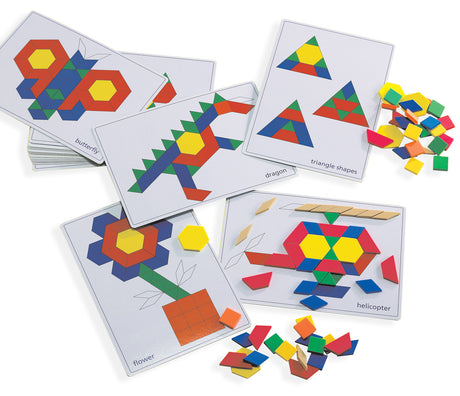 Pattern Block Picture Card Set Set of 20 - Educational Vantage