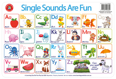 Single Sounds Are Fun Placemat - Educational Vantage