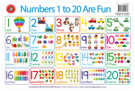 Numbers 1 To 20 Are Fun - Educational Vantage