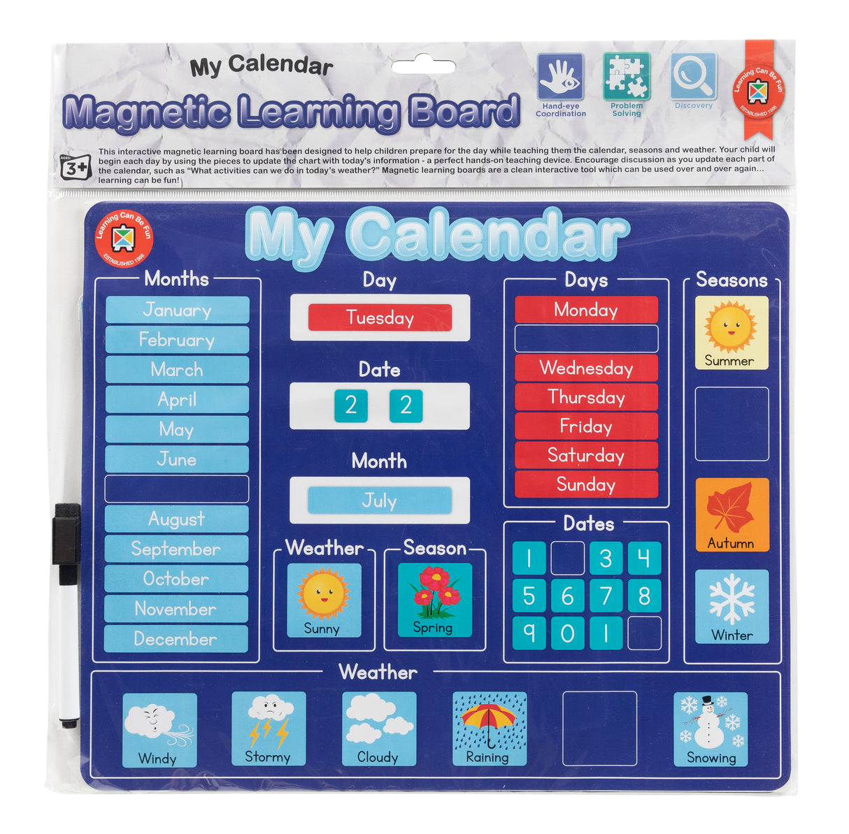 Magnetic Learning Board - My Calendar - Educational Vantage