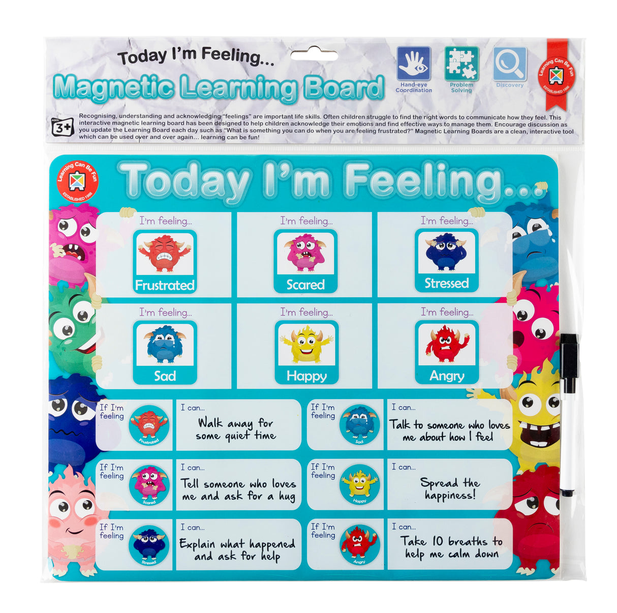 E Magnetic Learning Board - Emotions - Educational Vantage